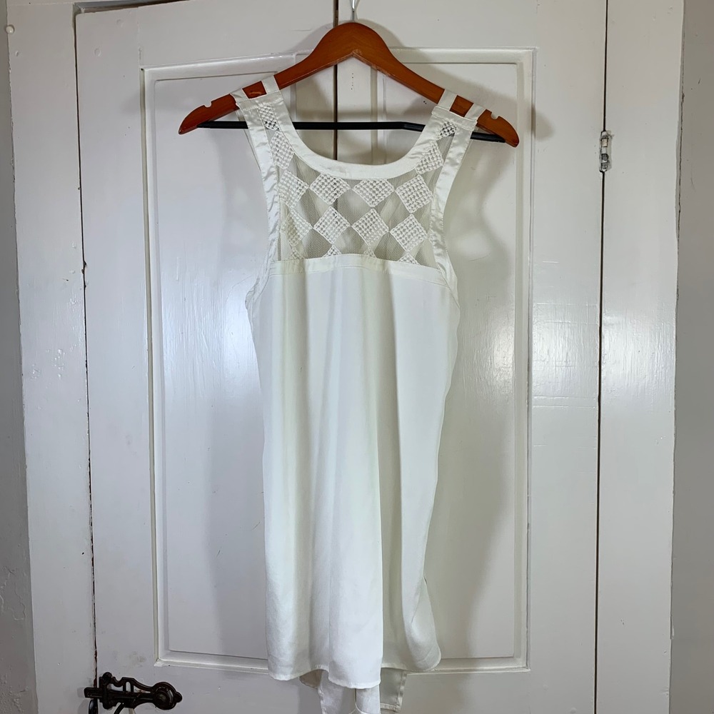 Nasty Gal White Sleeveless Dress XS Lace Cutout Made in USA Wedding Graduation